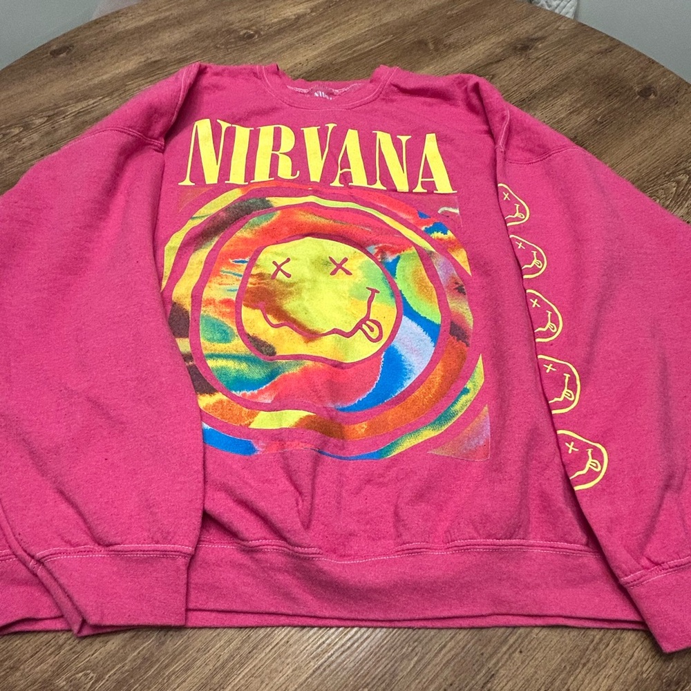 Nirvana Pink Graphic T-Shirt - Picture 2 of 2